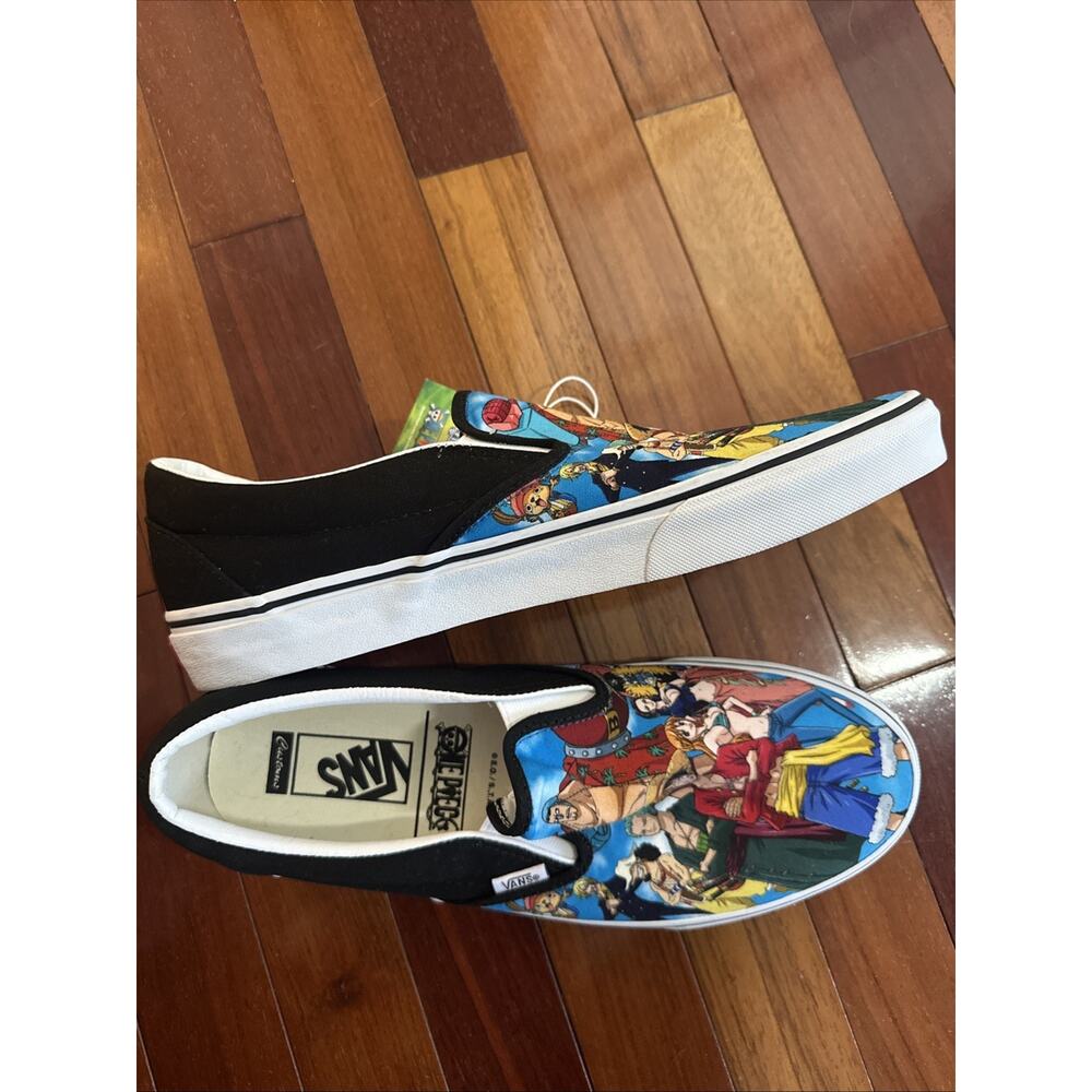 Vans Customs x One Piece Japan Luffy Slip-On Anime Shoes Straw Hat Crew 11.5 - Picture 9 of 10